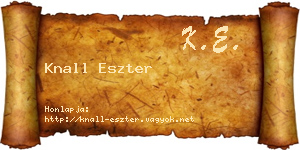 Knall Eszter névjegykártya