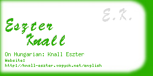 eszter knall business card